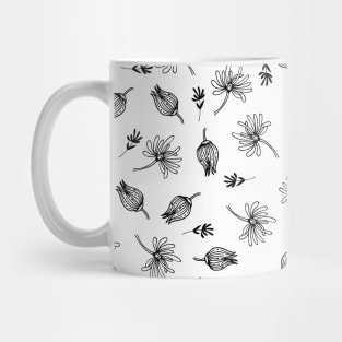 Black and White Botanicals Mug